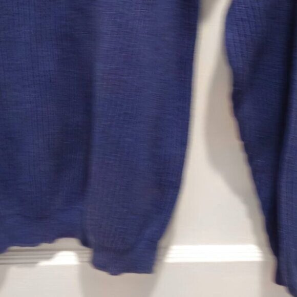 Vintage Creem Comp Menswear Blue Knit V-Neck Sweater XL - Picture 6 of 13